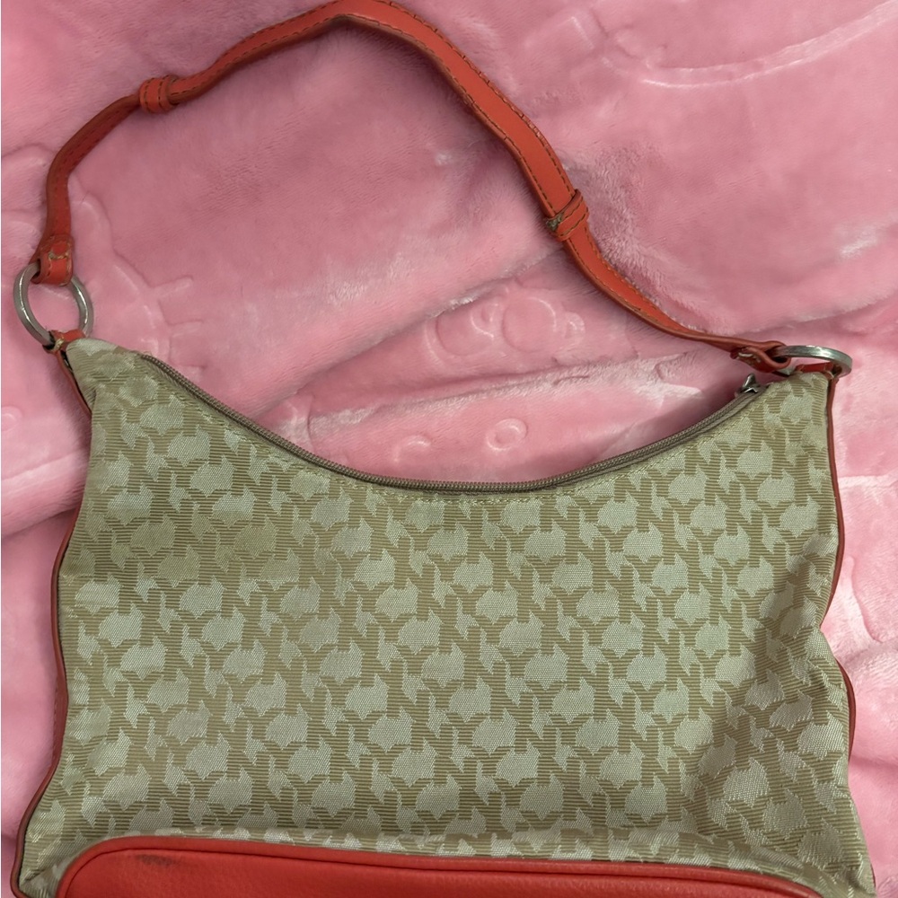 New York & Company Tan and Orange Shoulder Bag